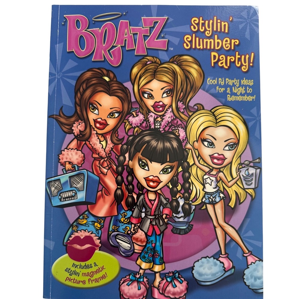New Vintage 2003 Y2K Bratz Stylin Slumber Party Activity Kid Book Teen nostalgia